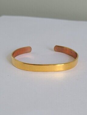 Sabona of London 18K Gold Plated Copper Magnetic Therapy Open Cuff Bracelet